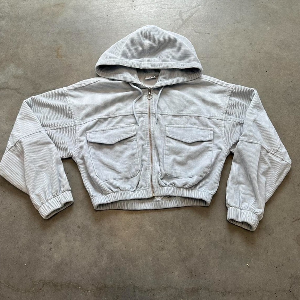 BDG Cropped Corduroy Zip Up Jacket